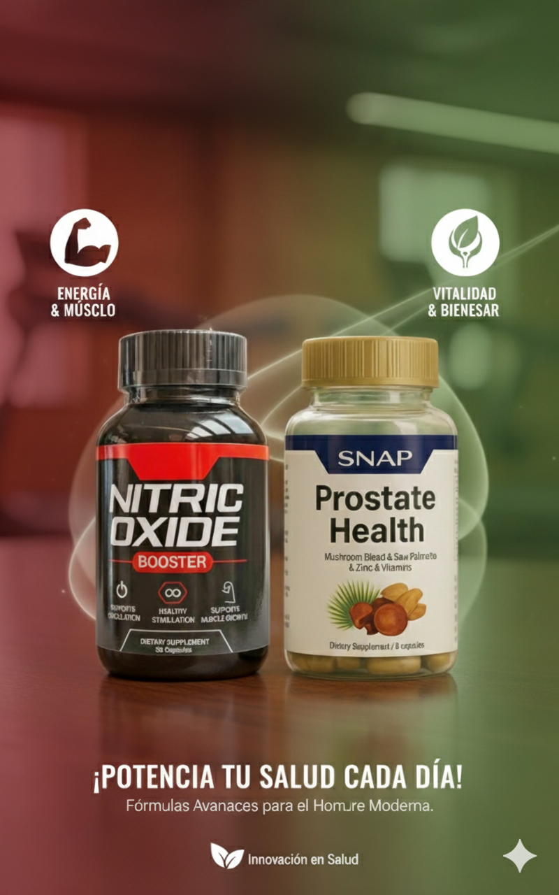 PROSTATE HEALTH + NITRIC OXIDE / REFUERZA TU MASCULINIDAD