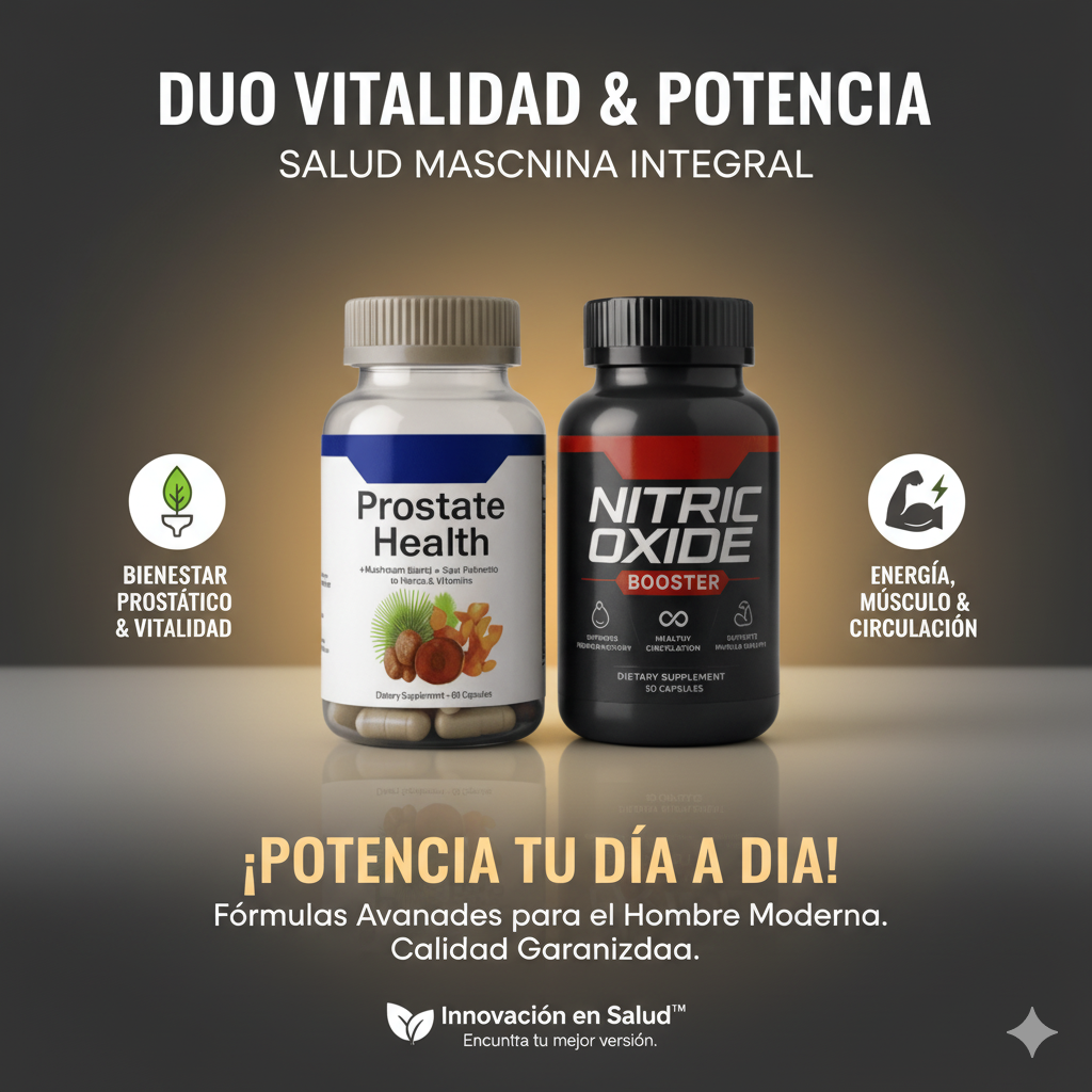 PROSTATE HEALTH + NITRIC OXIDE / REFUERZA TU MASCULINIDAD