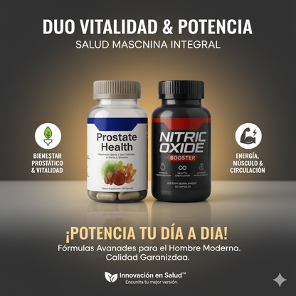 PROSTATE HEALTH + NITRIC OXIDE / REFUERZA TU MASCULINIDAD